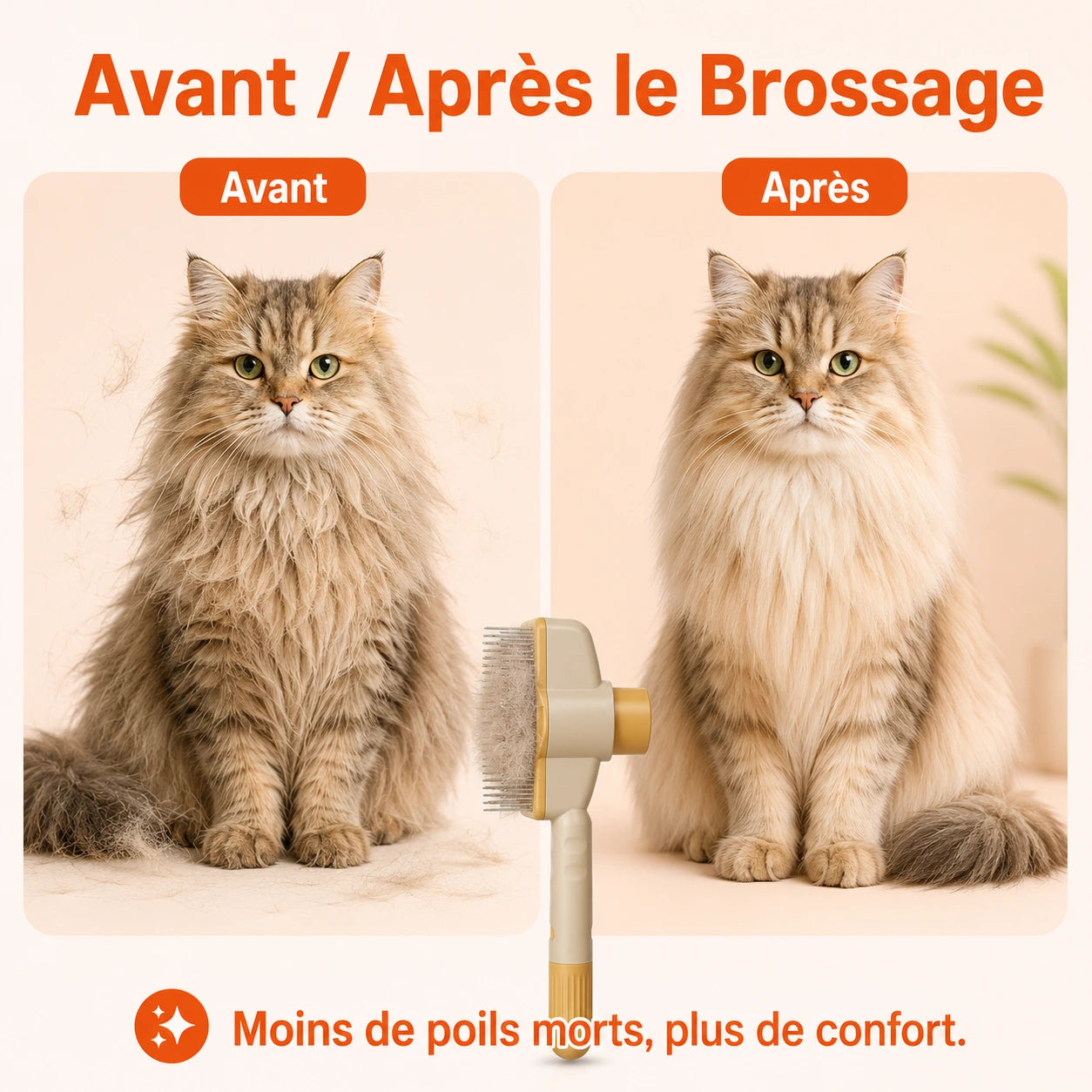 Lura™ Peigne Anti-Poils Massant