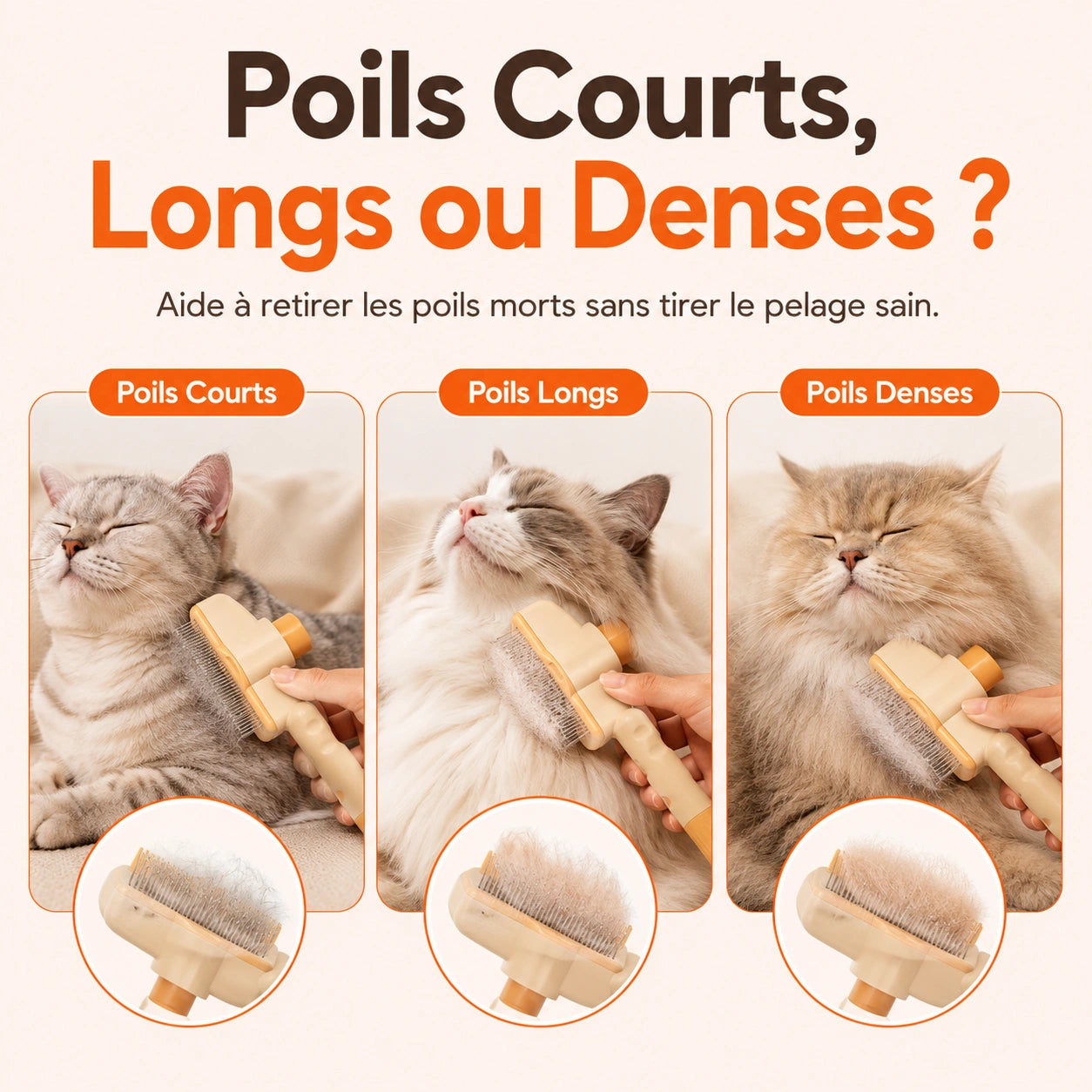 Lura™ Peigne Anti-Poils Massant